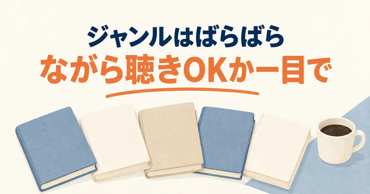 ジャンルはばらばら ながら聴きOKか一目で
